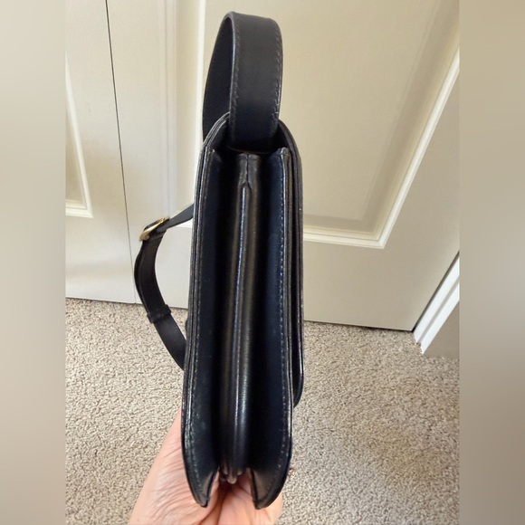 Vintage Gucci Shoulder Bag w Horsebit detail Navy and Gold - Picture 6 of 10